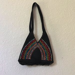 NWT Embroidered Handmade Jute mini bag